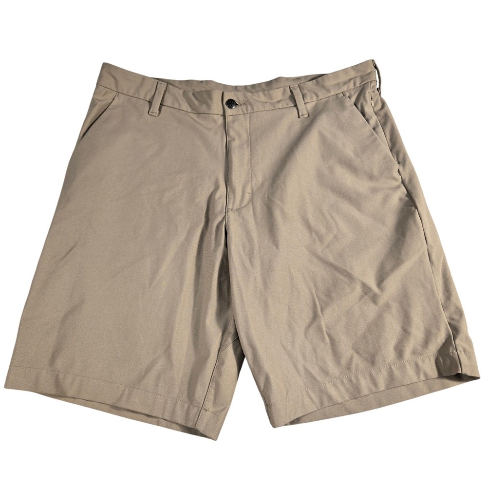 Swiss Tech Mens Stone Wash Tan Performance Shorts Size 36 SMB29505